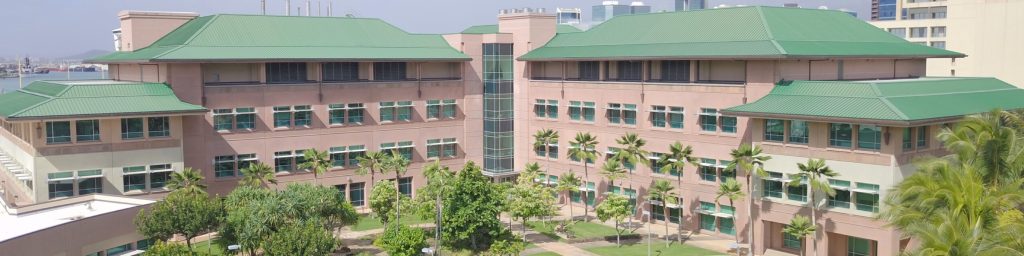 View of the Biomedical Sciences Building on the UH JABSOM campus